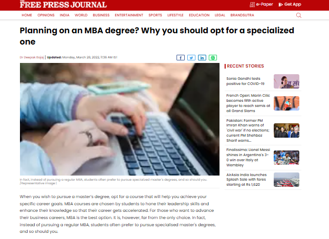 Planning on an MBA degree? Why you should opt for a specialized one