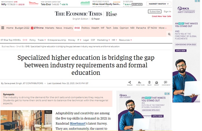 Students Of RICS SBE Receives Remarkable Placements In Top Organizations In India & Abroad
