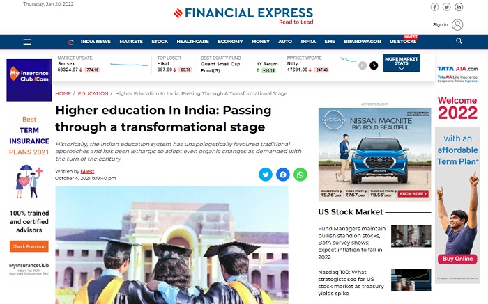 Higher education In India: Passing through a transformational stage