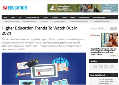Higher Education Trends To Watch Out In 2021