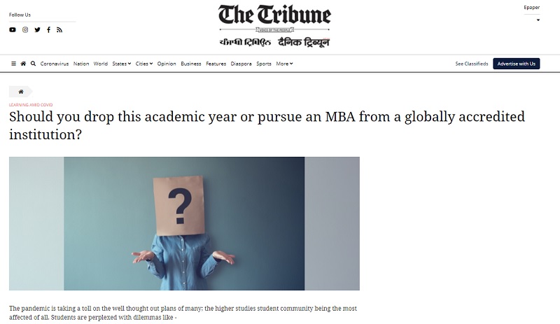 Should you drop this academic year or pursue an MBA from a globally accredited institution?