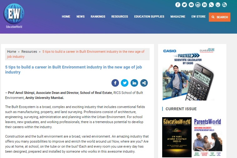 5 tips to build a career in Built Environment industry in the new age of job industry