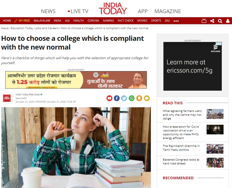 How to choose a college which is compliant with the new normal