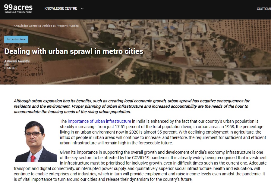 Dealing with urban sprawl in metro cities