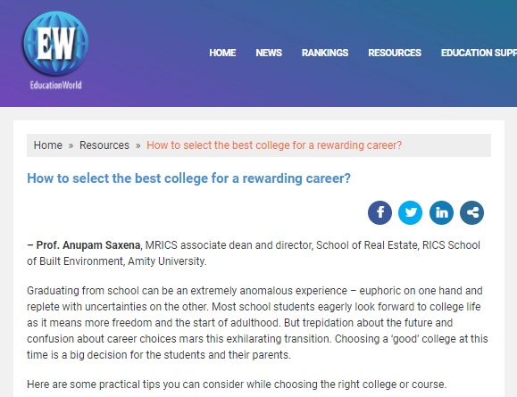 How to select the best college for a rewarding career?