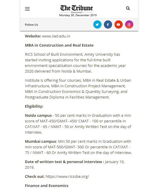 MBA in Construction and Real estate